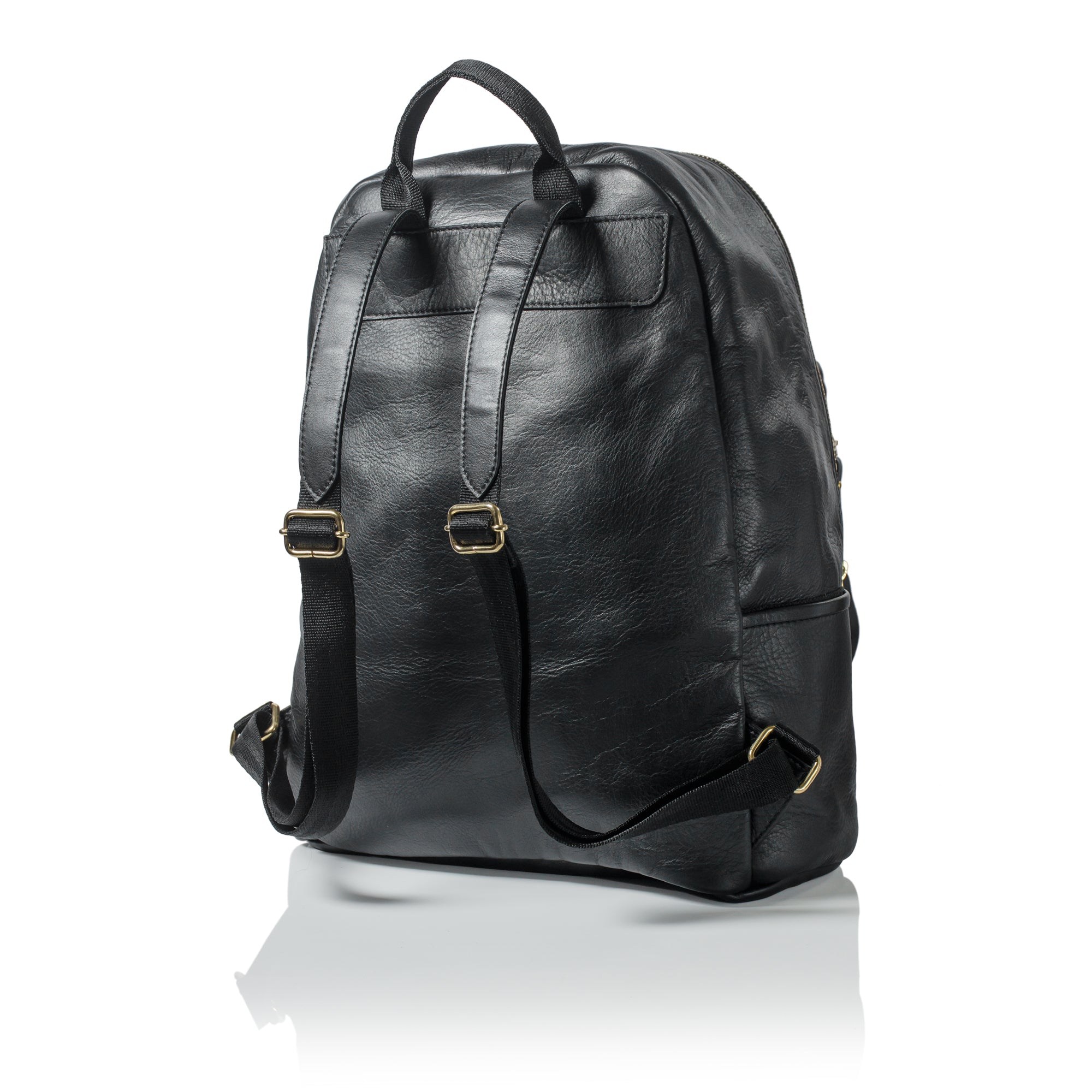 City Leather Backpack - Antique Silver