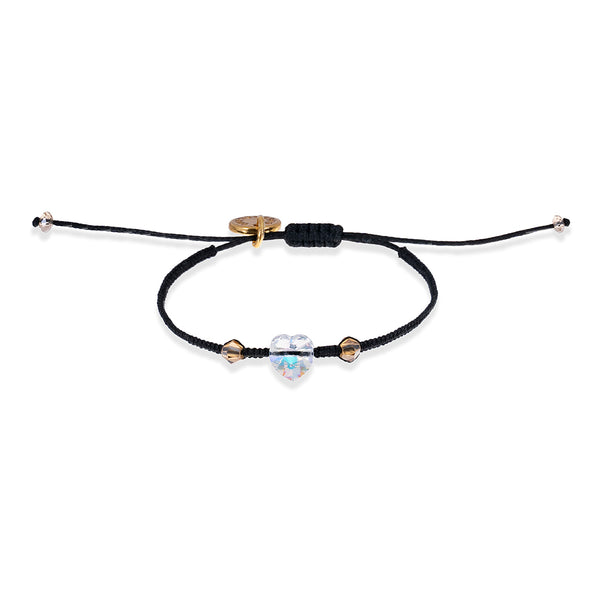 Pulsera Corazón de Swarovski - Negro