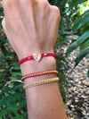 Pulsera Gold Power. Color Rojo