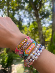 Wayuu Skinny Bracelet - Vainilla