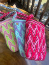 Makki Mini Wayuu  Bag - Green Peach