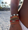 Pulsera Gold Power. Color Rojo